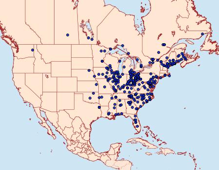 Distribution Data for Datana ministra