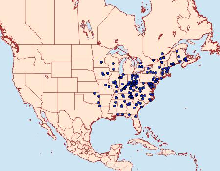 Distribution Data for Zanclognatha cruralis